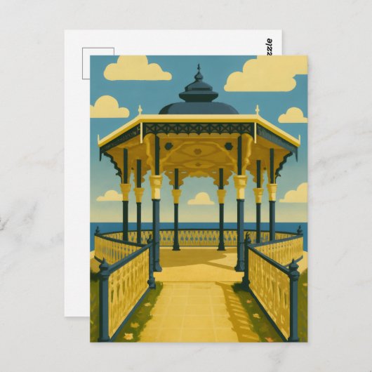 Brighton Bandstand - Kunst der Küstenarchitektur Postkarte (Vorne/Hinten)