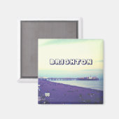 Brighton Beach and Pier, UK Magnet (Vorderseite/Rückseite)