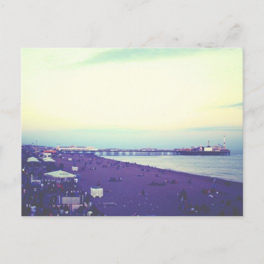 Brighton Beach and Pier, UK Postkarte (Vorderseite)
