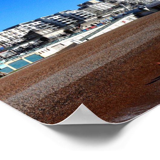 Brighton Beach England Foto Poster (Ecke)