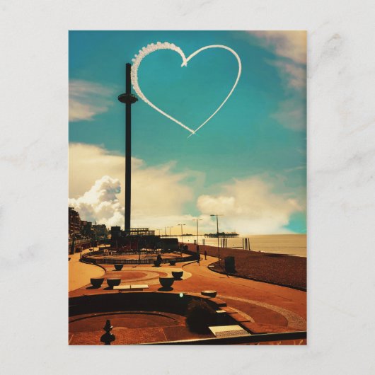 Brighton Beach Heart Postkarte (Vorderseite)