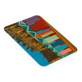 Brighton Beach Huts - farbenfrohe Küstendrucke Magnet (Rechte Seite)