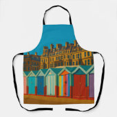 Brighton Beach Huts - farbenfrohe Küstendrucke Schürze (Vorderseite)