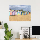 Brighton Beach Huts Poster (Heimbüro)