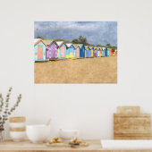 Brighton Beach Huts Poster (Küche)