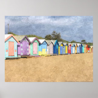 Brighton Beach Huts Poster