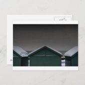 Brighton Beach Hütten Schnee Postkarte (Vorne/Hinten)