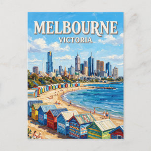 Brighton Beach Melbourne Australien Postkarte