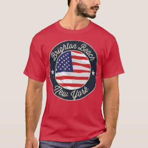 Brighton Beach - Patriotic New York Souvenir T-Shi T-Shirt