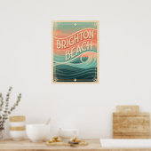 Brighton Beach Wellen Poster (Küche)