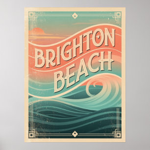 Brighton Beach Wellen Poster