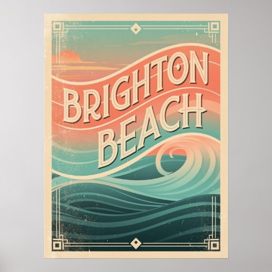 Brighton Beach Wellen Poster (Vorne)