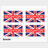 Brighton: Britische Flagge Rechteckiger Aufkleber (Blatt)