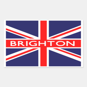 Brighton: Britische Flagge Rechteckiger Aufkleber