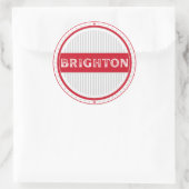 Brighton City Pride Emblem – English Identity Runder Aufkleber (Tasche)
