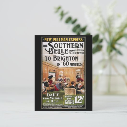 Brighton, England, Bahnreise Postkarte (Stehend Vorderseite)