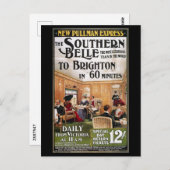 Brighton, England, Bahnreise Postkarte (Vorne/Hinten)