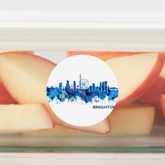 Brighton England Skyline Blue Etiketten (Befestigt)