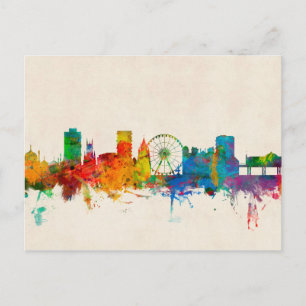 Brighton England Skyline Postkarte