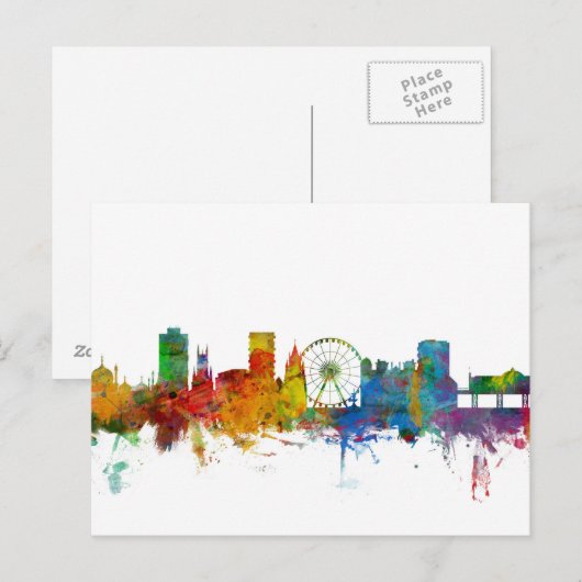 Brighton England Skyline Postkarte (Vorne/Hinten)