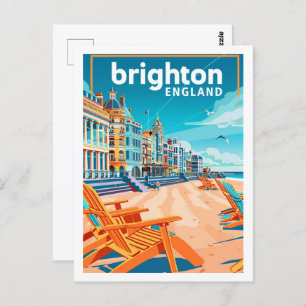 Brighton England Vintag Famous Travel Place Postkarte