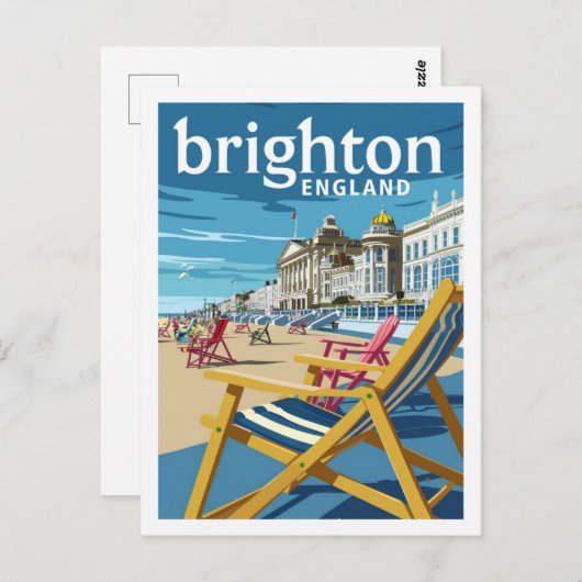 Brighton England Vintag Famous Travel Place Postkarte (Vorne/Hinten)
