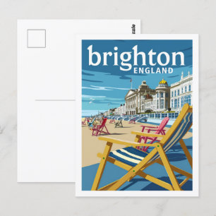 Brighton England Vintage berühmter Reiseort Postkarte