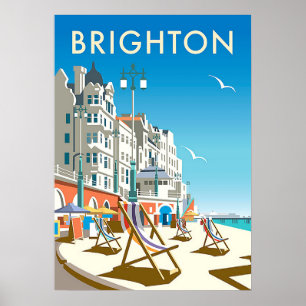 Brighton England Vintage Reiseplakat Poster