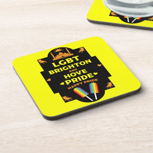 Brighton Gay Pride Getränkeuntersetzer (Linke Seite)