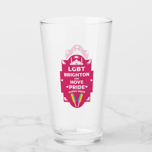 Brighton Gay Pride Glas (Rückseite)