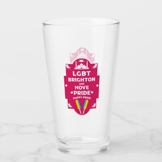 Brighton Gay Pride Glas (Vorderseite)
