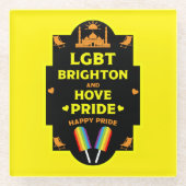 Brighton Gay Pride Glasuntersetzer (Vorderseite)
