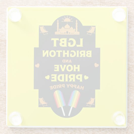 Brighton Gay Pride Glasuntersetzer (Rückseite)