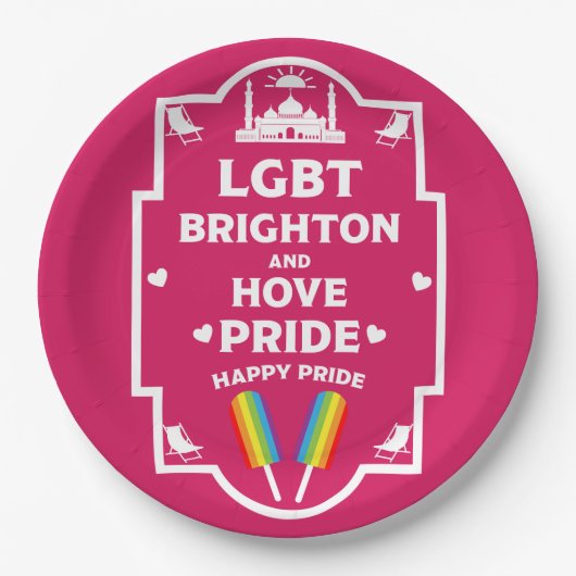 Brighton Gay Pride Pappteller (Vorderseite)