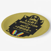 Brighton Gay Pride Pappteller (Schrägansicht)
