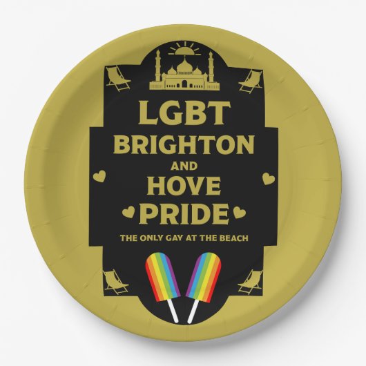 Brighton Gay Pride Pappteller (Vorderseite)