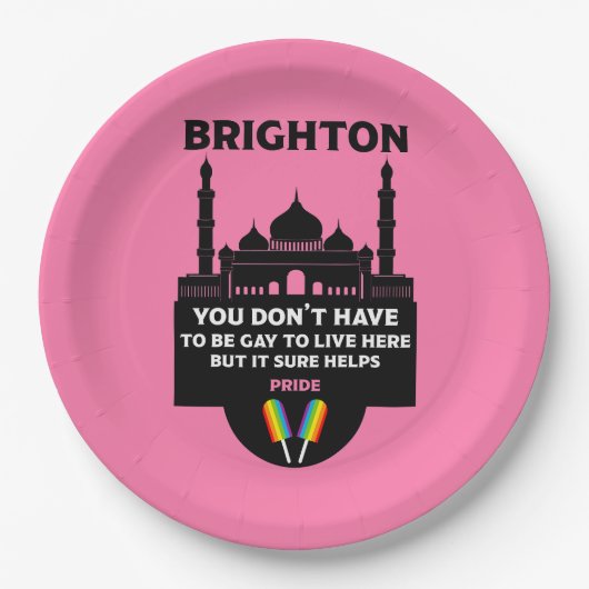Brighton Gay Pride Pappteller (Vorderseite)