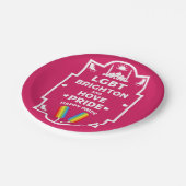 Brighton Gay Pride Pappteller (Schrägansicht)