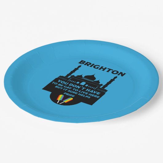 Brighton Gay Pride Pappteller (Schrägansicht)