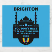 Brighton Gay Pride Schaumweinetikett (Einzelnes Label)