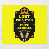 Brighton Gay Pride Schaumweinetikett (Einzelnes Label)
