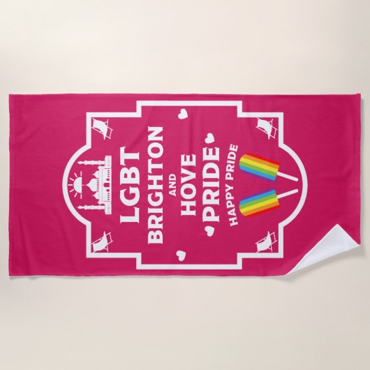 Brighton Gay Pride Strandtuch (Vorderseite)