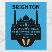 Brighton Gay Pride Weinetikett (Einzelnes Label)