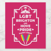 Brighton Gay Pride Weinetikett (Einzelnes Label)