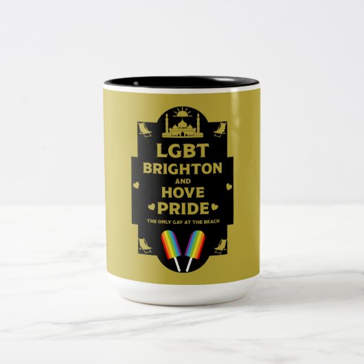 Brighton Gay Pride Zweifarbige Tasse (Mittel)