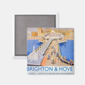 Brighton & Hove Railposter Vintages Wanderherd Magnet (Vorderseite/Rückseite)
