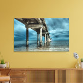 Brighton Jetty Premium Wrapped Canvas Leinwanddruck (Insitu (Wohnzimmer))