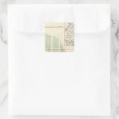 Brighton Land Association, angrenzender Spring Lak Quadratischer Aufkleber (Tasche)