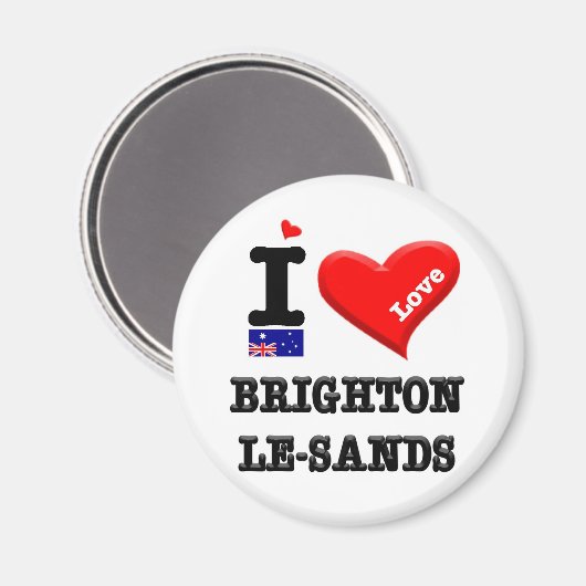 BRIGHTON-LE-SANDS - I Liebe Magnet (Vorderseite/Rückseite)