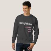 Brighton Pebbles Rock Pier M Gray Pink Sweater Sweatshirt (Vorne ganz)
